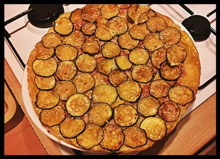 Tatin de courgettes à la mozzarella