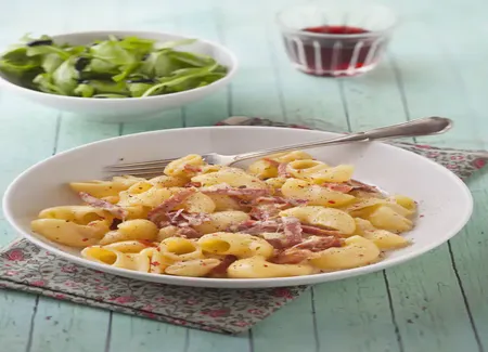 Pâtes bayonne à la crème parmesane