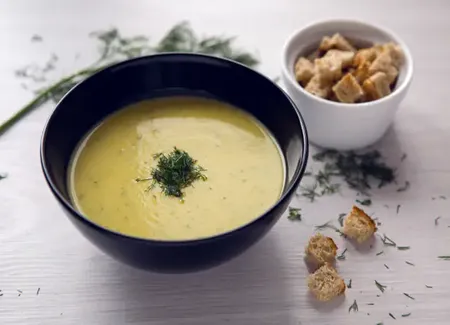 Velouté courgette aubergine