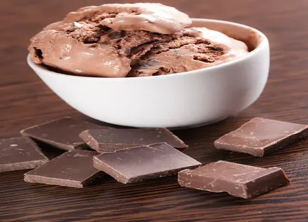 Glace au chocolat noir