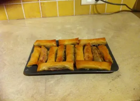 Rouleaux au chèvre, miel, et menthe