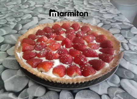Tarte sablée fraises chantilly