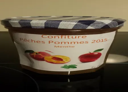 Confiture pêches pommes