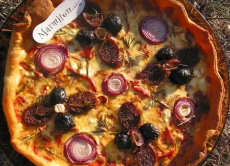 Tarte chorizo / poivrons