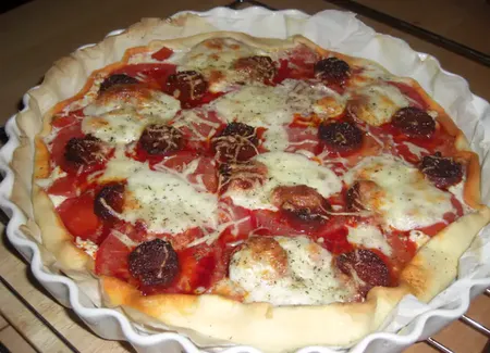 Tarte au boursin et au chorizo