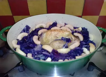 Pintade au chou
