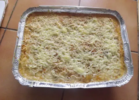 Gratin aubergine, tomates, oignons