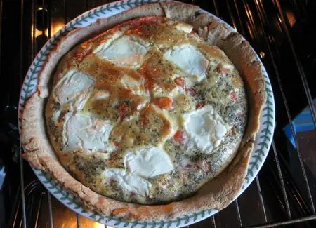 Quiche à la tomate et au chèvre