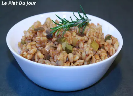 Poêlée de blé aux aubergines