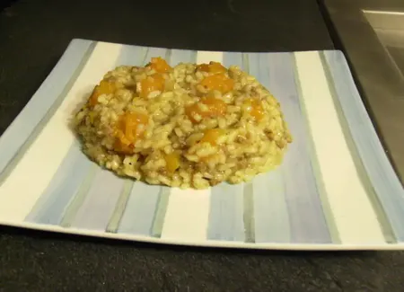 Risotto d'automne boeuf-potiron