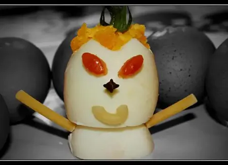Oeufs durs à l'ail