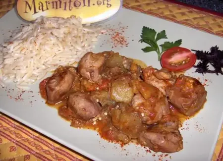 Sot l'y laisse aux aubergines blanches et piment d'espelette
