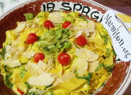 Tagliatelles aux courgettes et tomates cerises
