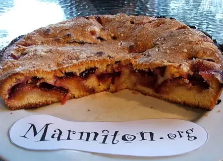 Gâteau en 2 temps aux quetsches