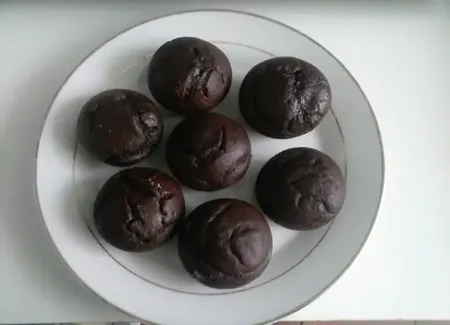 Muffins au chocolat coeur fondant allégé (sans beurre)