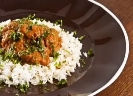 Agneau sauce masalé et son riz