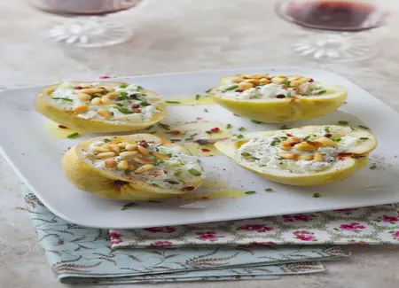 Poires farcies au chèvre frais
