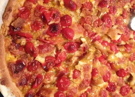 Tarte aux tomates cerises et à la mozzarella