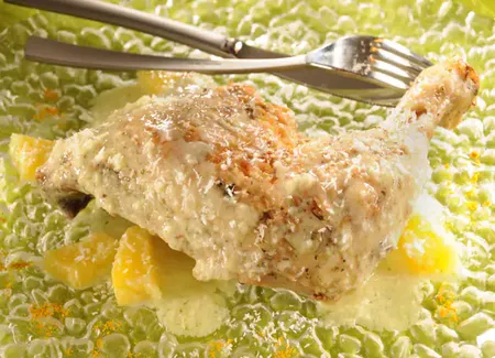 Cuisses de poulet au curry, à la noix de coco et à l'ananas