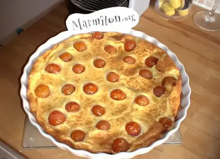 Clafouti rapide aux tomates cerises et parmesan