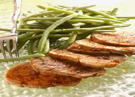 Emincé de porc au miel