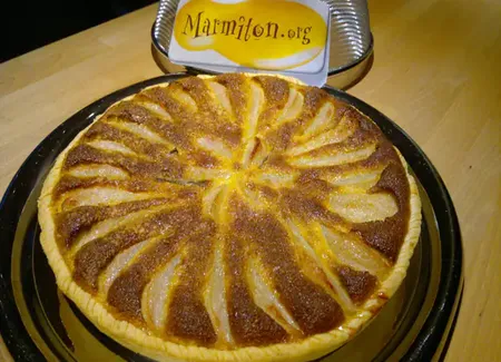 Tarte alsacienne facile aux poires, aux amandes et vanille