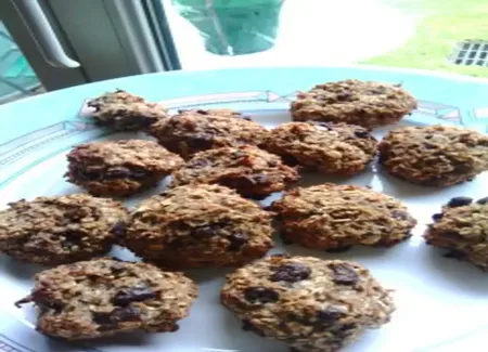 Cookies banane flocons d'avoine et chocolat
