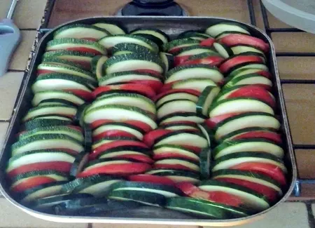 Gratin de tomate et courgette