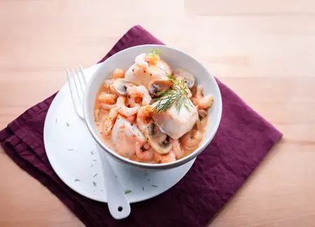 Colin aux petites crevettes pour cookeo