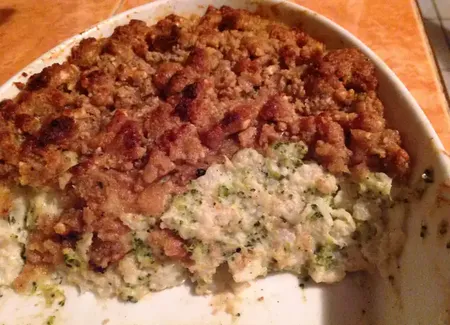 Crumble de chou-fleur et brocolis