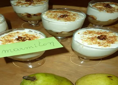 Poires aux 4 épices façon tiramisu