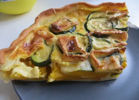 Quiche potiron courgettes chèvre