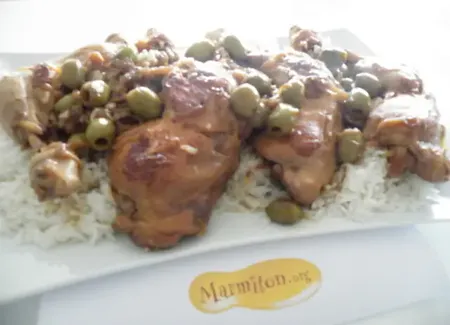 Poulet aux olives et coriandre