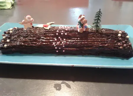 Bûche de noël au carambars et chocolat