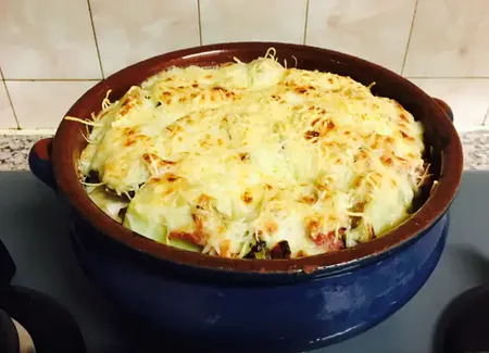 Pommes de terre gratinées mozzarella gruyère