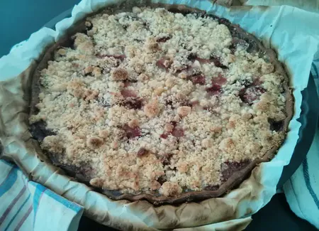Tarte fraise banane crumble simple