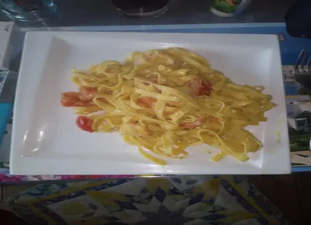 Tagliatelles aux crevettes