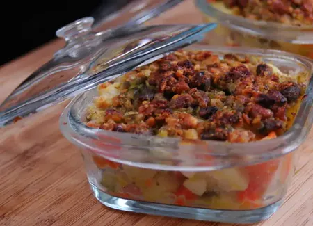 Crumble courgettes et camembert