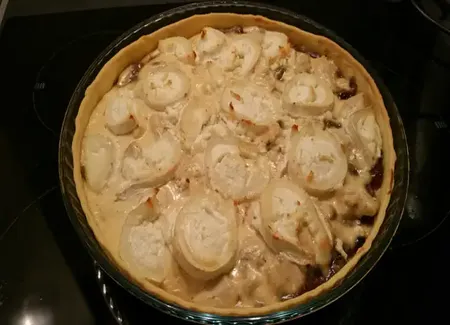 Tarte chèvre figue poulet