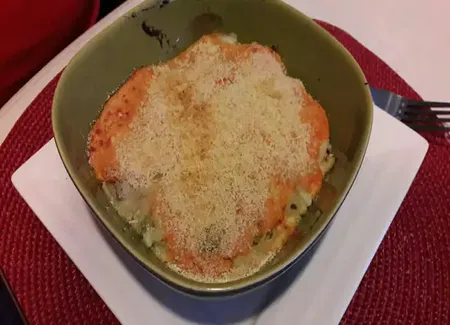 Parmentier de patate douce au poisson
