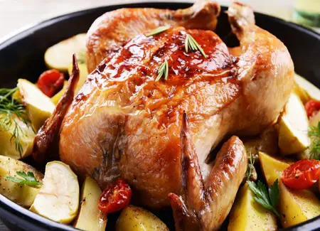 Poulet rôti à la marocaine (recette facile mais bonne)