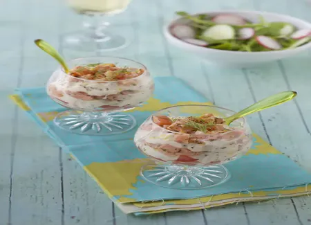 Verrine de saumon aux saveurs estivales