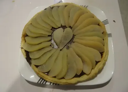 Tarte aux poires ganache au chocolat