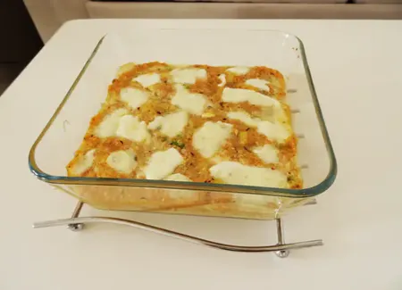 Gratin de quinoa chèvre et courgettes