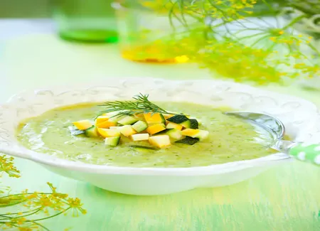 Soupe de courgettes au chèvre