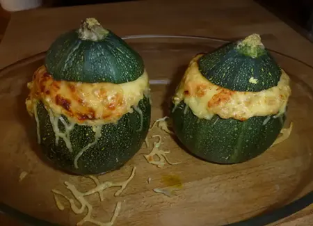 Courgettes rondes au chèvre