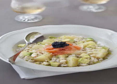 Salade de pommes de terre et saumon