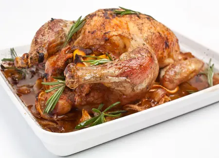 Dinde farcie et sauce au vin