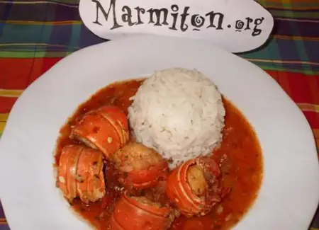 Fricassée de queues de langouste (créole)