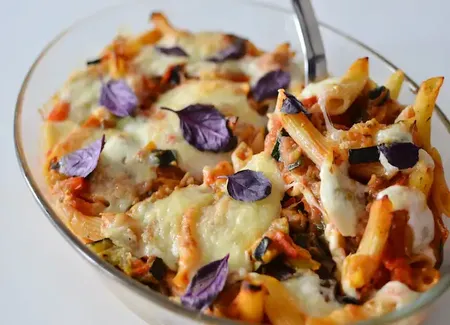 Gratin de penne aux légumes